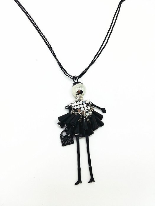QTMY Cute Tassel Hsequins Long Necklace Jewelry Choker Collar Pendant Charm N3