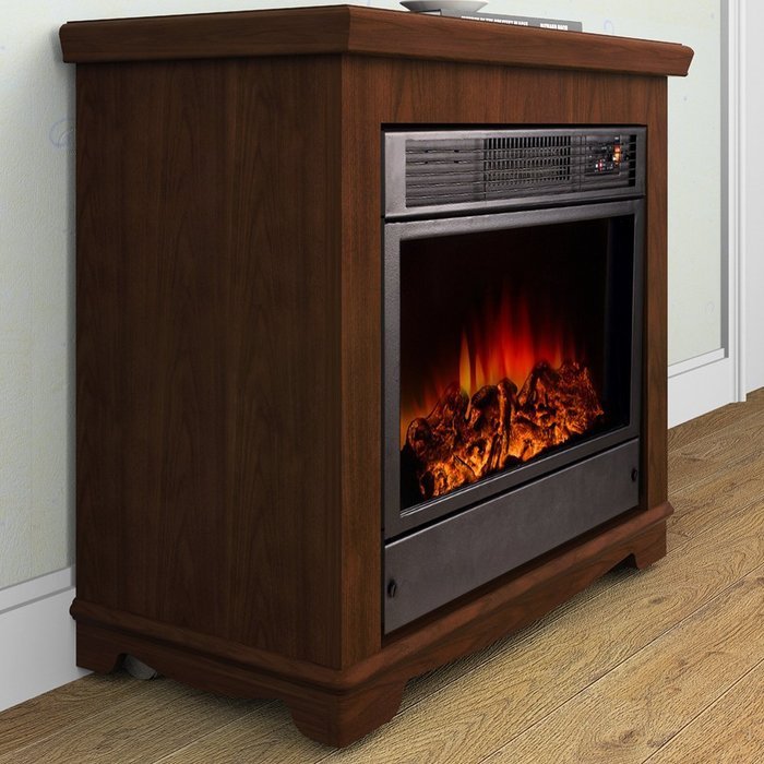 Argo Furniture Alessandra Electric Fireplace, Walnut N9