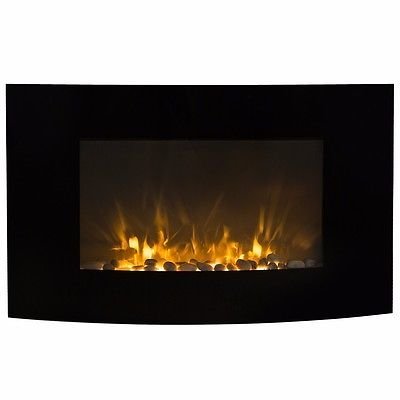 XL Large 35"x22" 1500W Adjustable Heater Electric Wall Mount Fireplace Elegant N6
