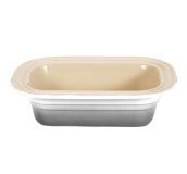 Le Creuset Stoneware 1-1/4-Quart Deep-Dish Loaf Pan, White