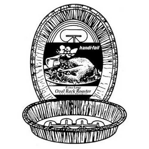 Handi Foil Eco Foil Giant Oval Rack Roaster Pan -- 15 per case.