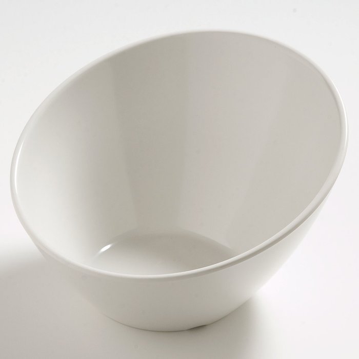 Carlisle 5554437 Balsam Melamine Angled Salad Bowl, 26 fl. oz., Bavarian Cream (Case of 6) N7
