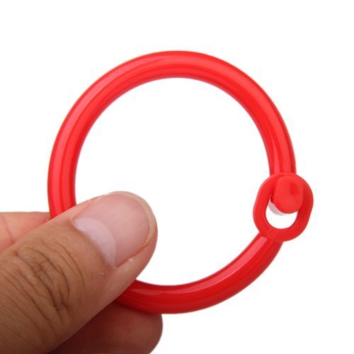 SODIAL(R) 20pcs Diameter Scrapbook Book Ring - Red N3