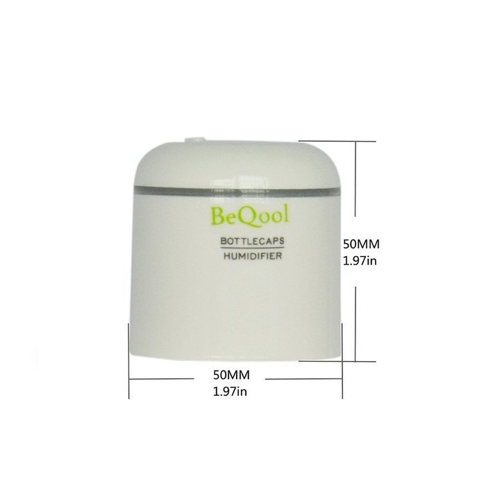 BeQool Mini Car USB Humidifier Bottle Cap Humidifier Portable Design Cool Mist Humidifier for Office,Home,Travel... N2