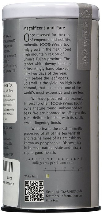 The Republic of Tea, Asian Jasmine White Tea, 50-Count N14