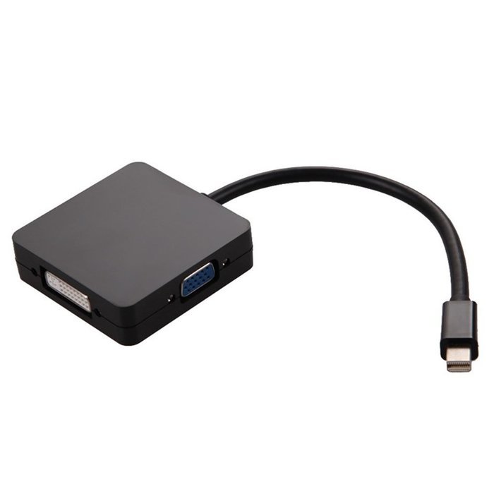 DOUBLETHREE 3 In 1 1080P Display Port DP to HDMI VGA DVI Adapter Converter Cable for MacBook N9
