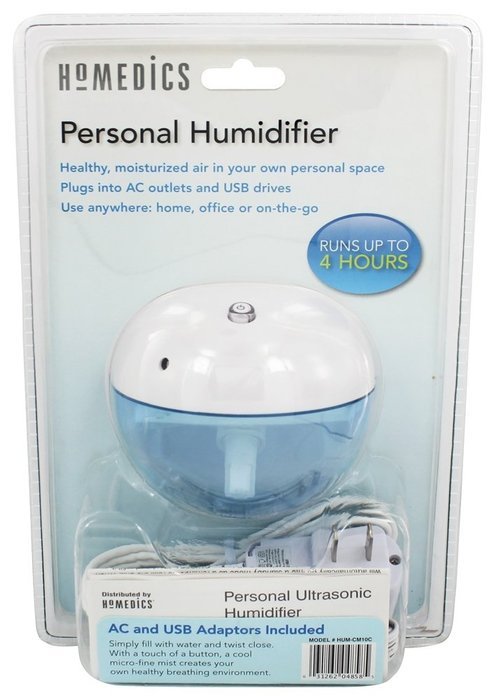 HoMedics - Personal Cool Mist Ultrasonic Humidifer HUM-CM10 N2