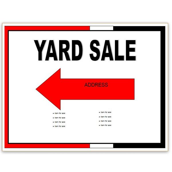 Yard Sale Flyer Template free image download