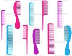 Barber Shop Comb Barbershop Set Of Colorful