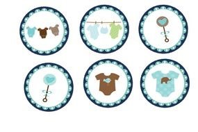 Colorful Baby Cupcakes clipart