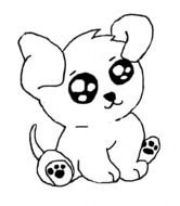 Cute Anime Puppy Drawing