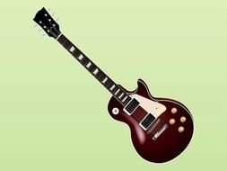 Clipart of Cartoon Electric Guitar