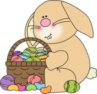 Easter Bunny Basket Clip Art