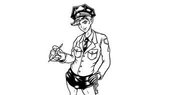 Female Prison Guards drawing