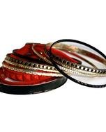 multi-colored metal bracelets