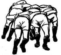 Rugby Scrum as a graphic illustration