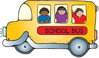 cartoon kids in School bus