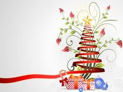 Christmas tree with gifts as a symbol of Christmas