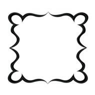 wavy black frame in a white dot