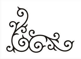 Swirl Corner Borders Clip Art drawing