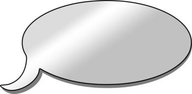 silver speech bubble