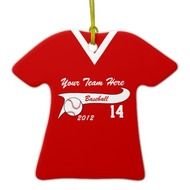 Baseball Jersey With Color Change Christmas Tree Ornaments