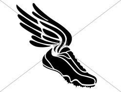 Track Shoe With Wings Clip Art