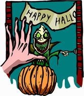 Haunted House Sign drawing