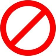 Red no sign clipart