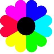 Clip art of Colorful flower