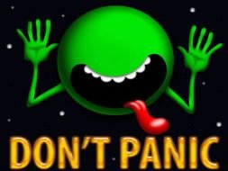 Dont Panic Hitchhikers drawing