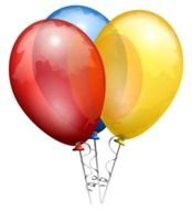 "Happy Birthday" balloons clipart