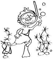 Footprints Coloring Page drawing