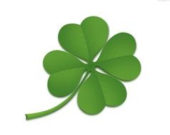 four leaf green clover drawing
