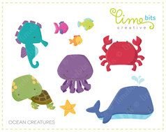 Cute Sea Creature Clip Art N2