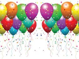 many balloons for the holiday as a graphic illustration
