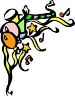 Balloons And Confetti drawing