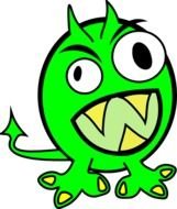 Green Monsters Clip Art N4
