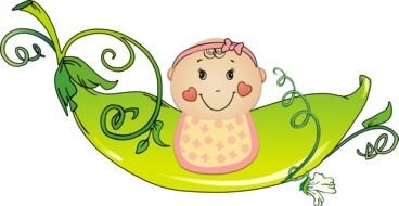 Cute Funny Baby Girl Clip Art