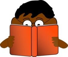 Boy Reading Book Clip Art N7