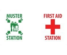 Home rsaquo Signs Misc Safety First Aid Muster Station