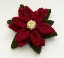 red Crochet Flower