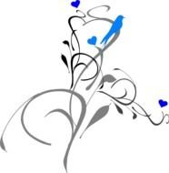 Blue Vine Clip Art N2