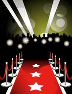 Beautiful red carpet clipart