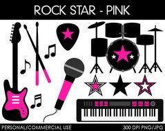 Rock Star Clip Art drawing