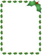 border with Christmas plant