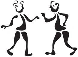 Clip Art arguing people silhouettes