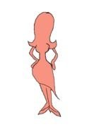 silhouette of a woman of the 1920s as a graphic illustration