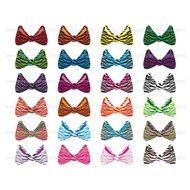 Zebra Print Bow Clip Art N2