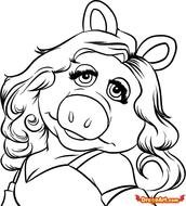 Miss Piggy Coloring Pages